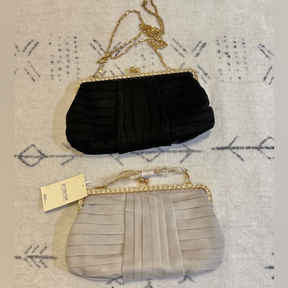 2 beautiful elegant clutch/crossbody bag